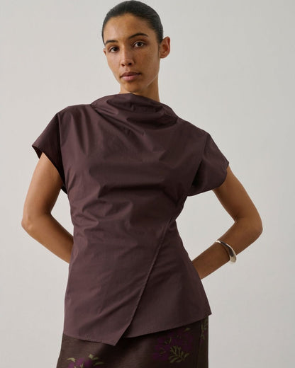 Fedora blouse in organic cotton poplin