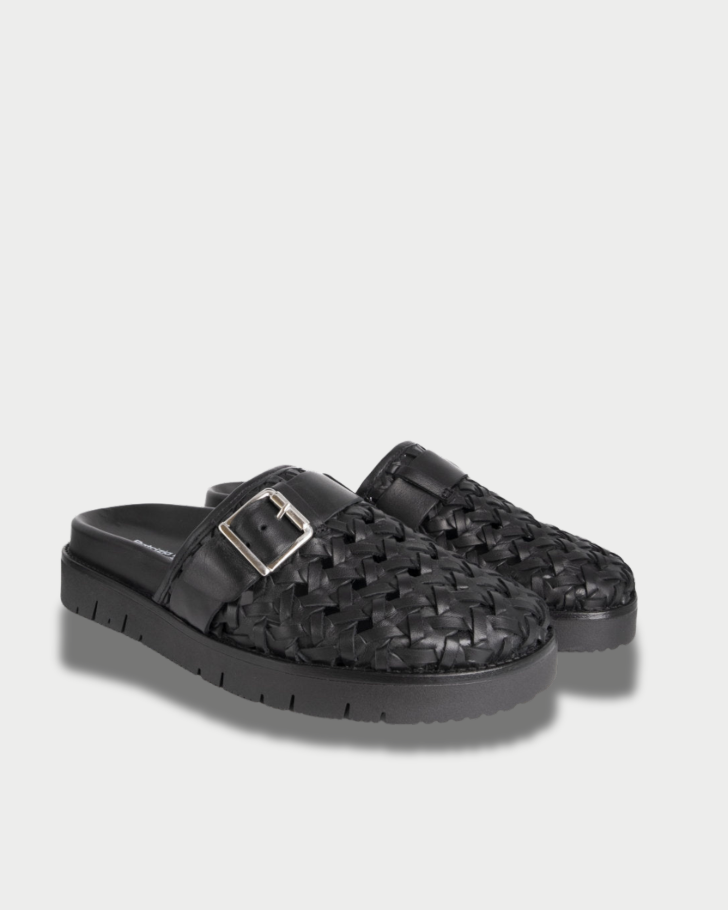 Sabot in pelle intrecciata