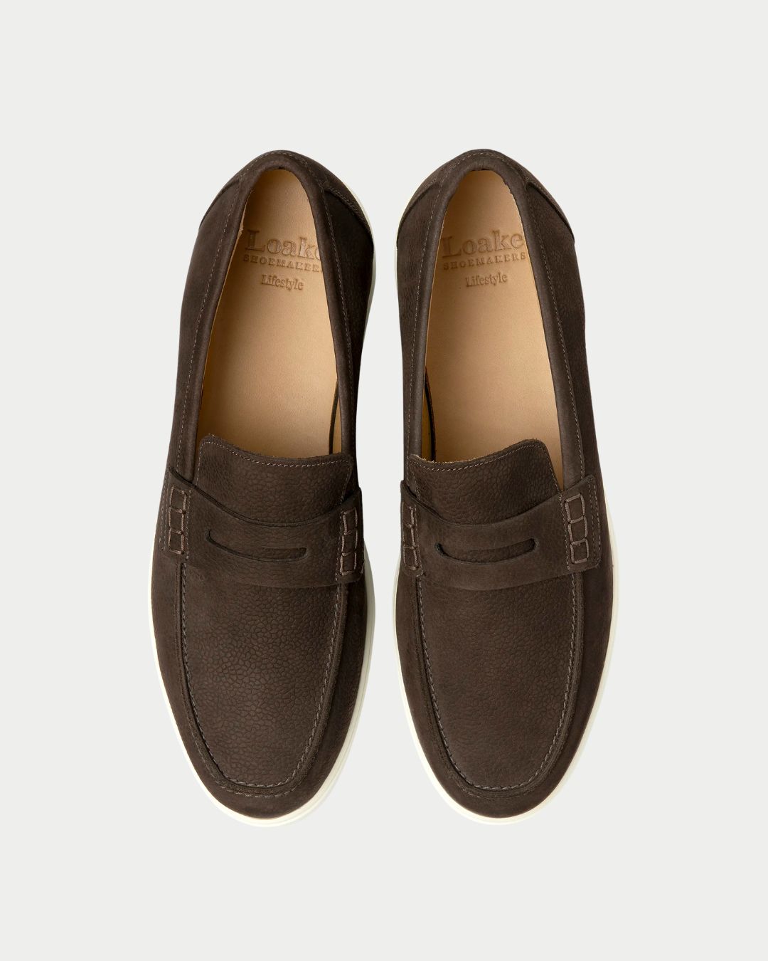 Mocassino Como in nubuck brown