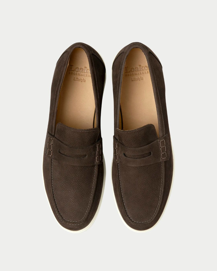 Mocassino Como in nubuck brown