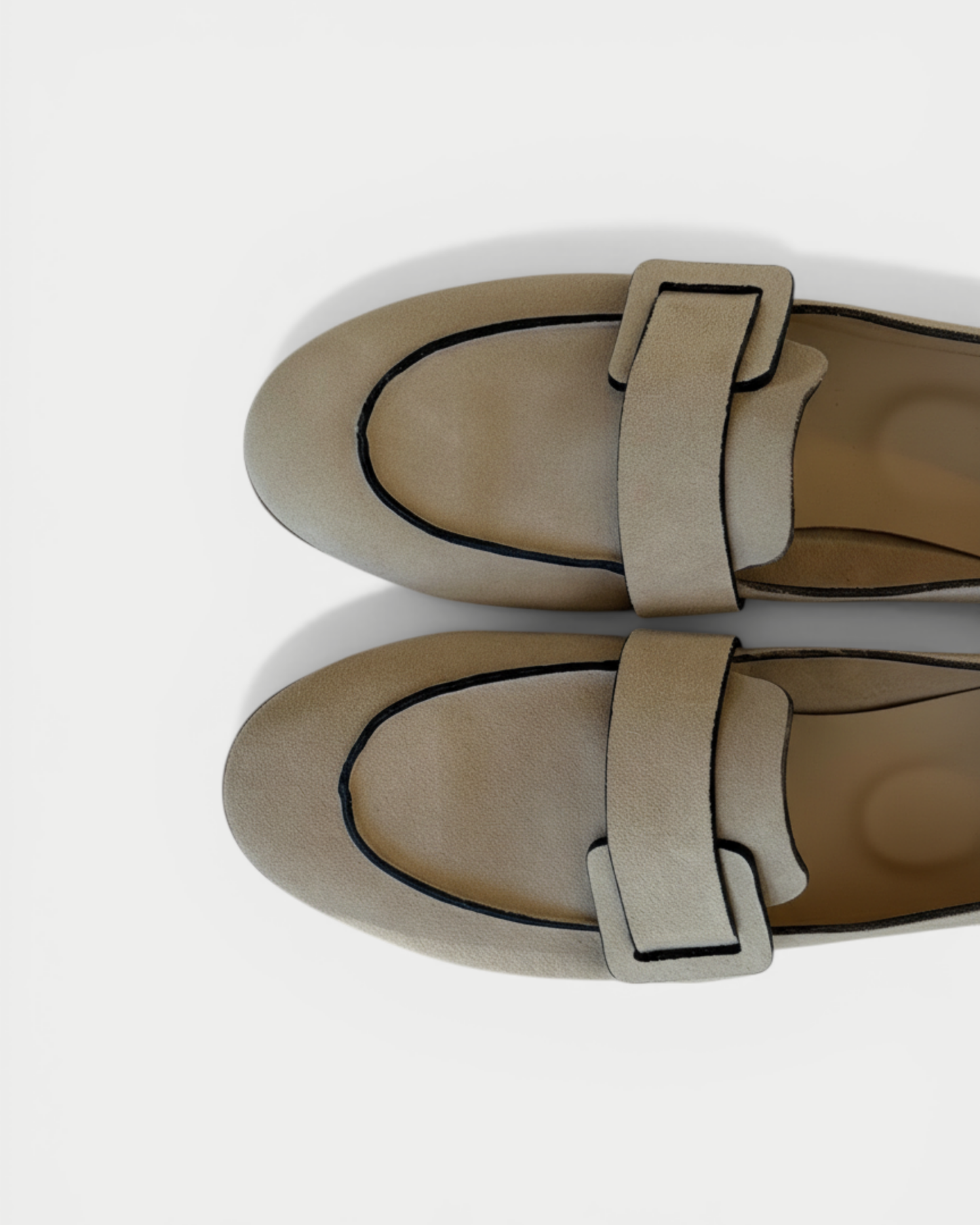 Mocassino in camoscio beige