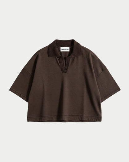 T-Shirt Polo in Jersey Crochet