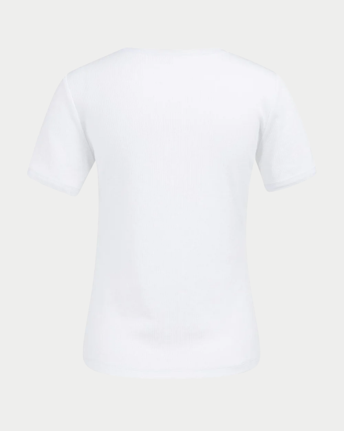 T-shirt con bordo in rete