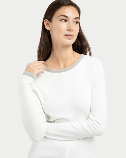 T-shirt a manica lunga con scollo rotondo