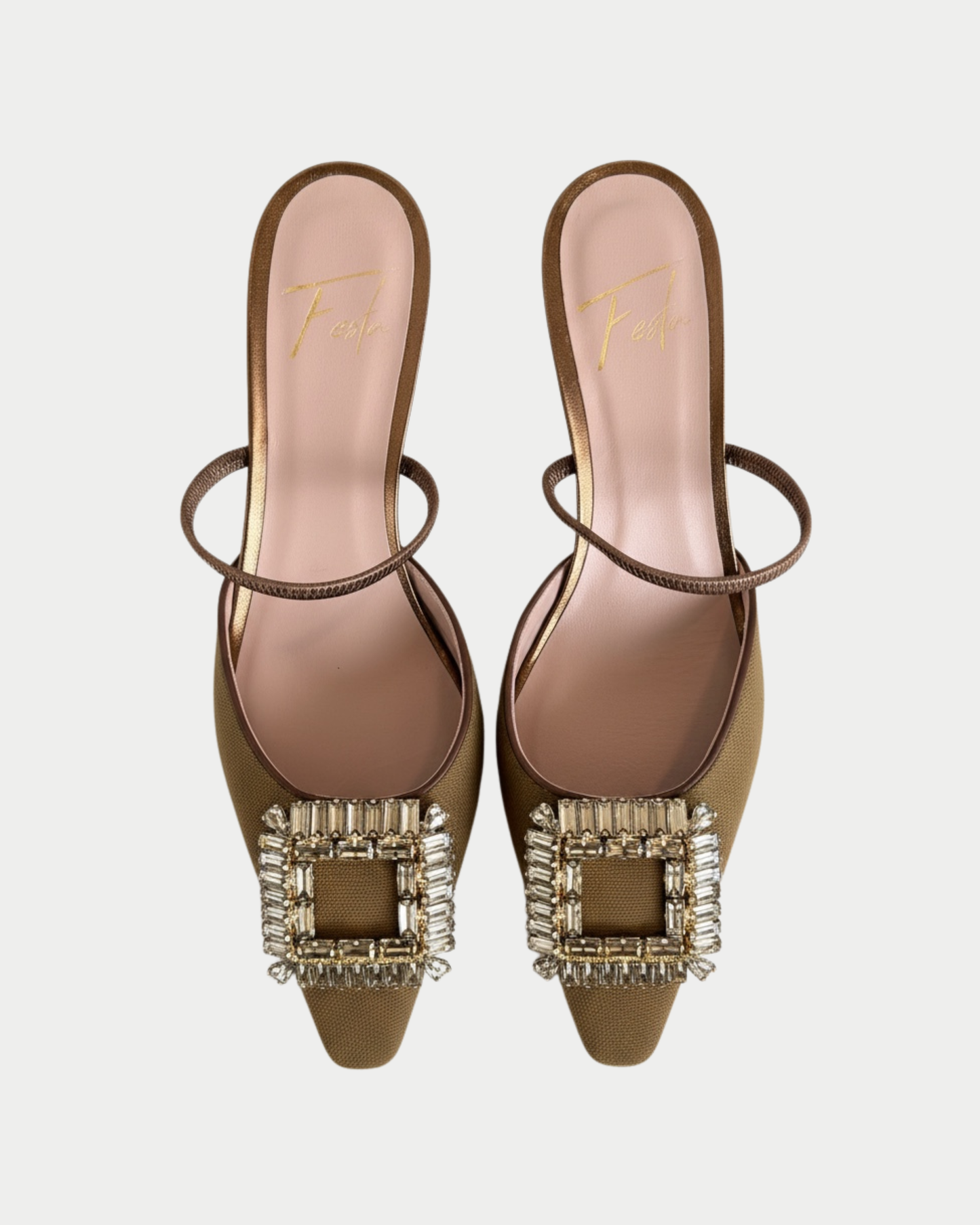 Slingback con fibbia gioiello