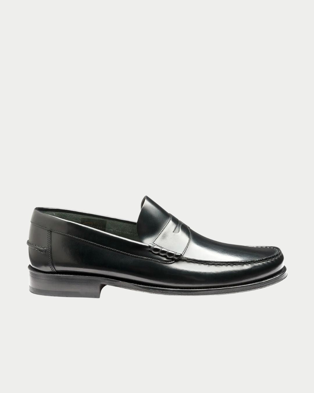 Mocassino Princeton Saddle Loafer in Pelle Nera Lucida