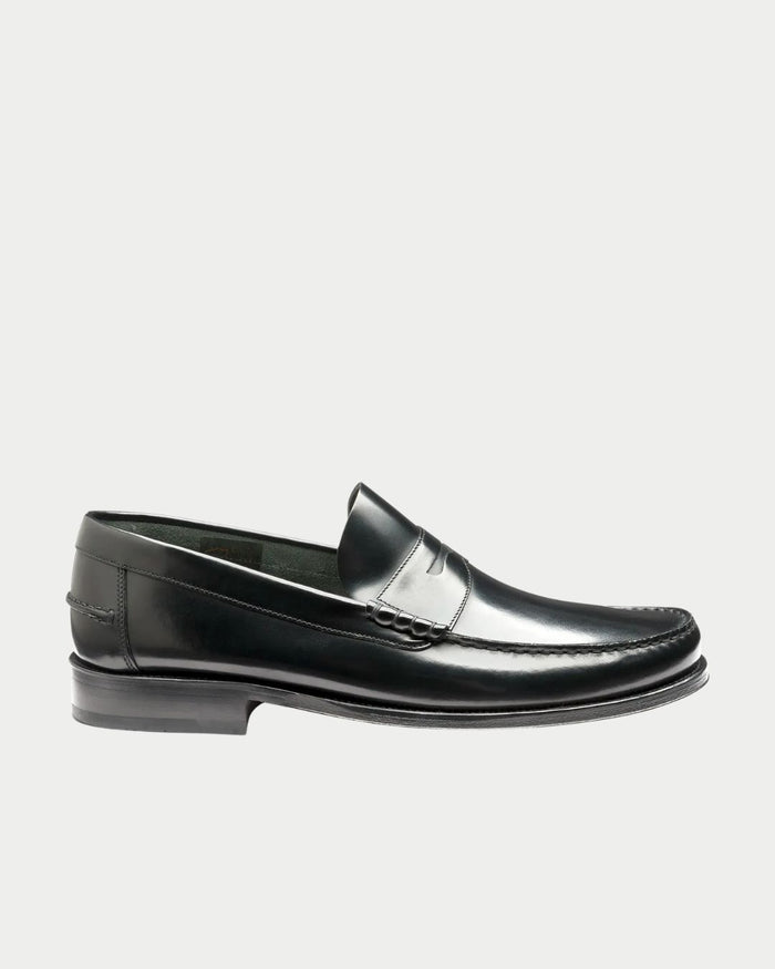 Mocassino Princeton Saddle Loafer in Pelle Nera Lucida