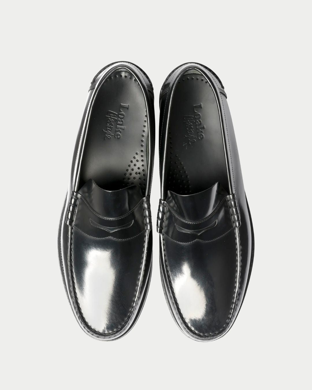 Mocassino Princeton Saddle Loafer in Pelle Nera Lucida