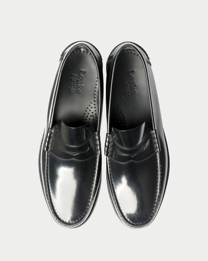 Mocassino Princeton Saddle Loafer in Pelle Nera Lucida