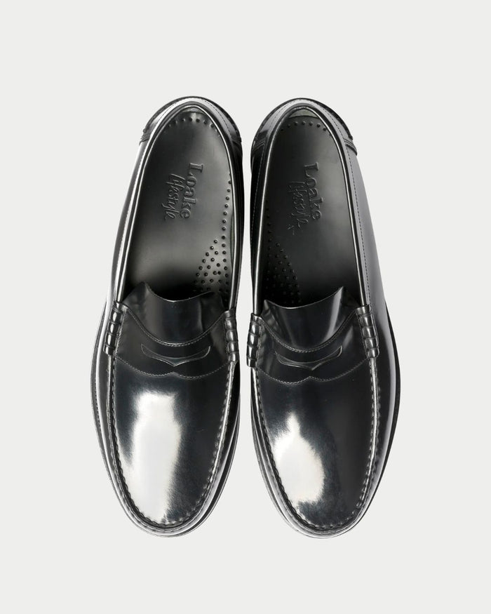 Mocassino Princeton Saddle Loafer in Pelle Nera Lucida