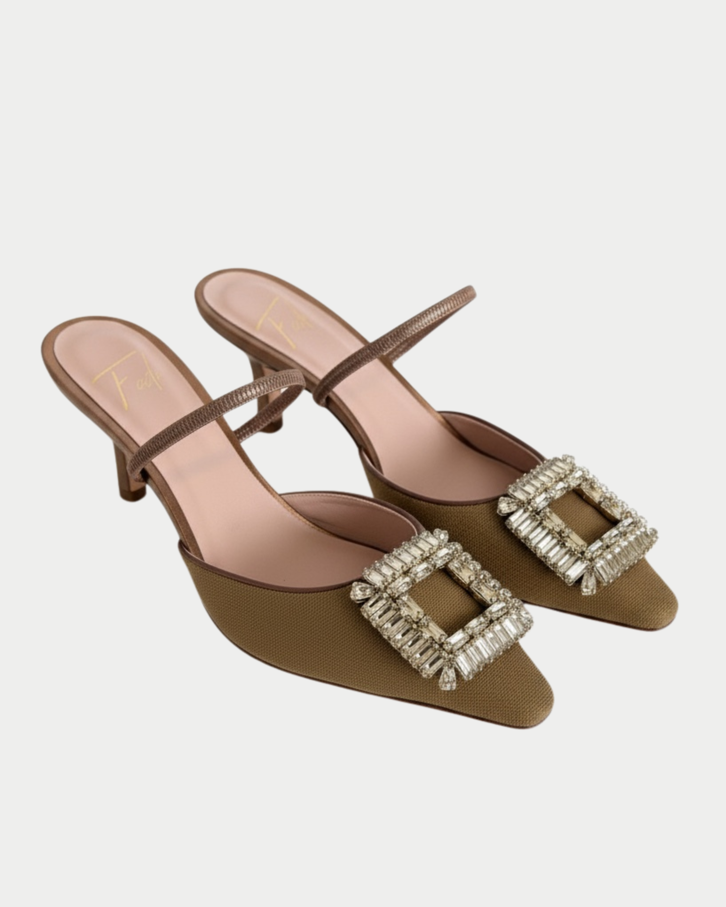 Slingback con fibbia gioiello