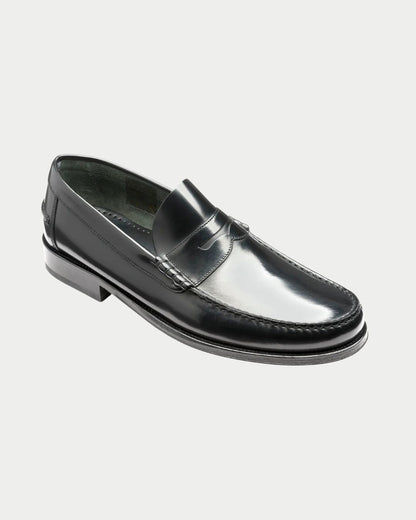 Mocassino Princeton Saddle Loafer in Pelle Nera Lucida