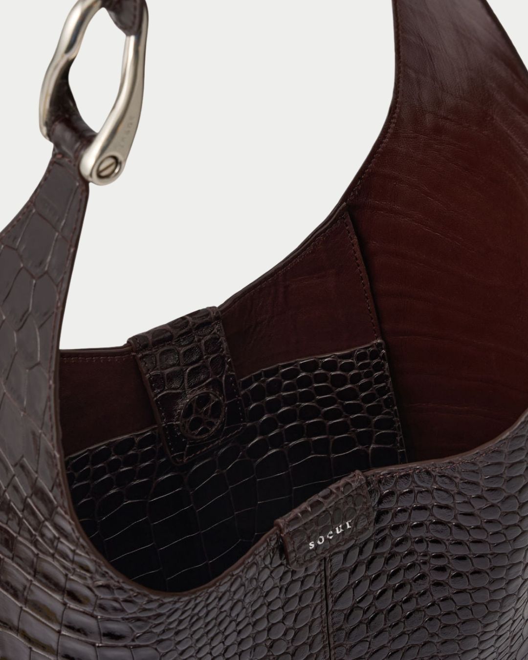 Borsa Cosima Mini in pelle effetto coccodrillo