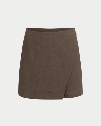 Gonna shorts con dettaglio wrap