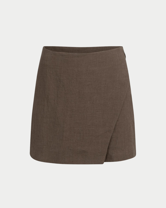 Gonna shorts con dettaglio wrap