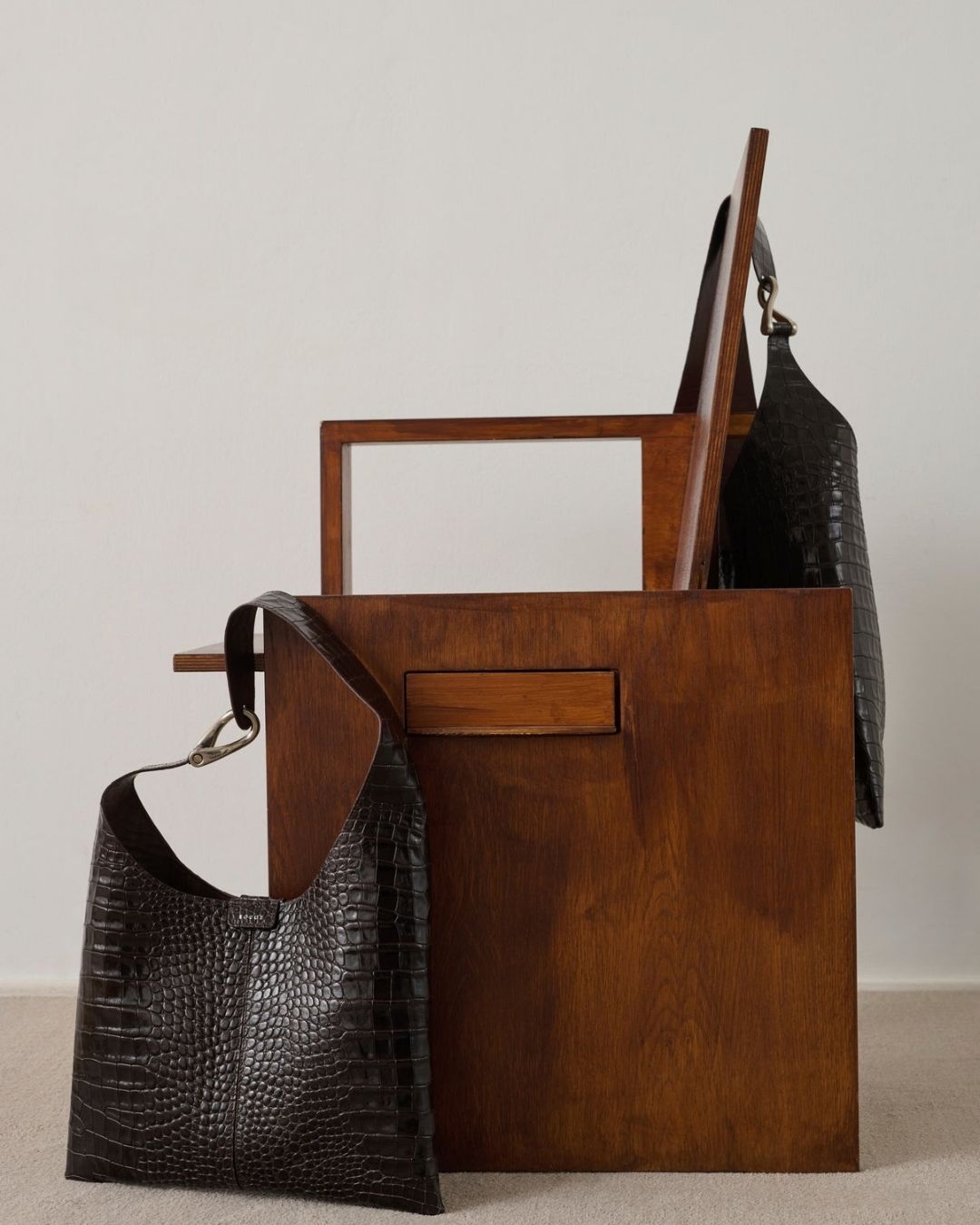 Borsa Cosima Mini in pelle effetto coccodrillo