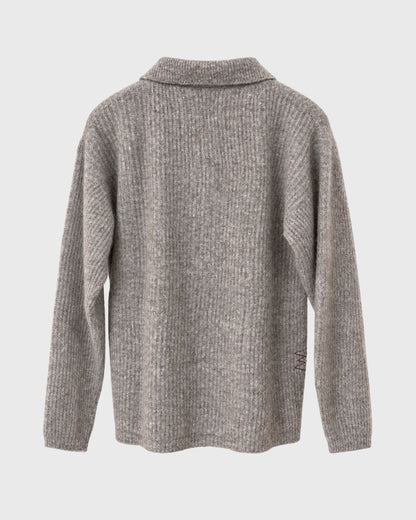 Alpaca and silk polo shirt