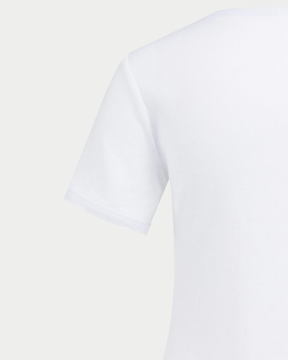 T-shirt con bordo in rete