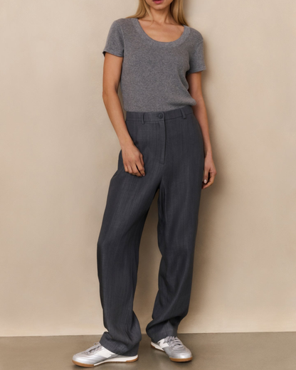 Pantaloni high waist carrot fit