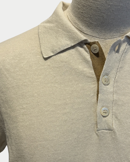 Knitwear polo con dettagli in contrasto