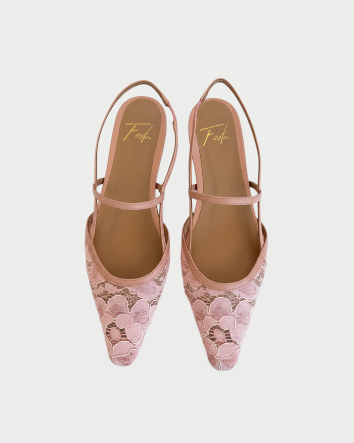 Slingback flat a punta