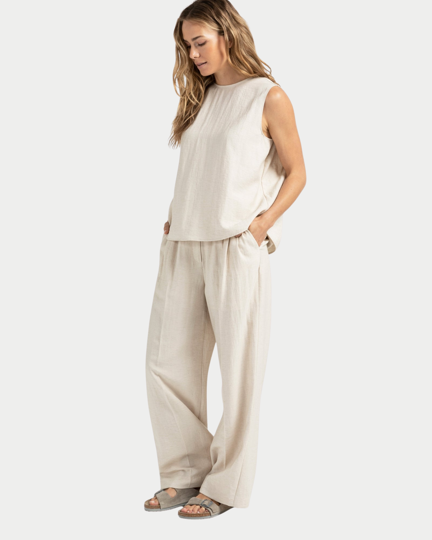 Pantaloni Ampi Strutturati