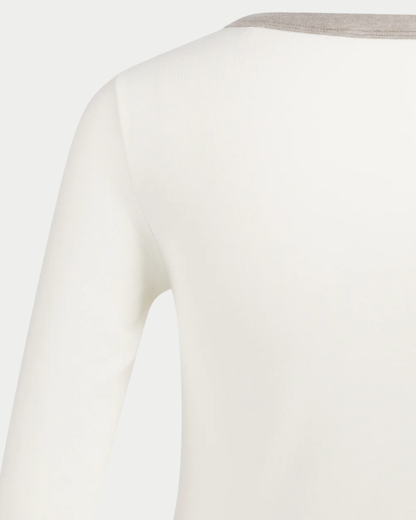 T-shirt a manica lunga con scollo rotondo