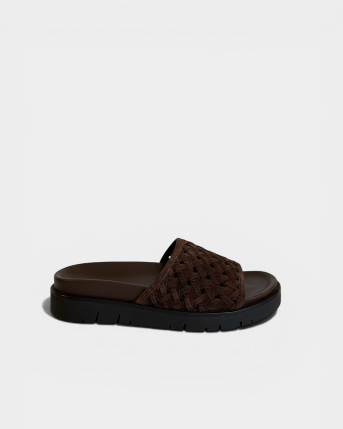 Sabot brianna platform in suede traforato