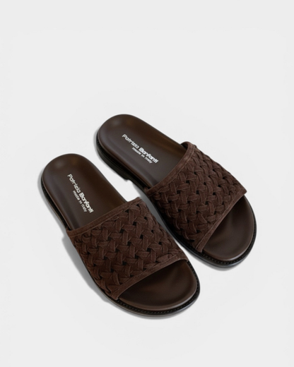 Sabot brianna platform in suede traforato
