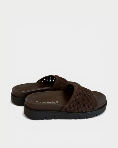 Sabot brianna platform in suede traforato