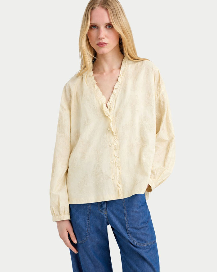 Camicia Rios in voile ricamato