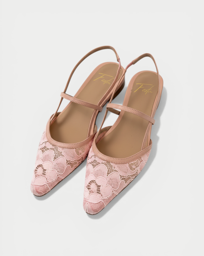 Spitze Slingback-Ballerinas