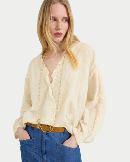 Camicia Rios in voile ricamato
