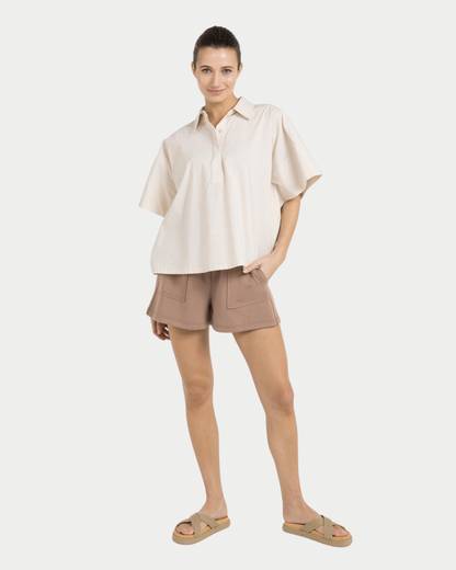Camicia oversize con dettaglio sulle maniche