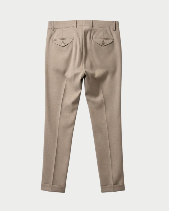 Pantaloni sartoriali in lino e cotone