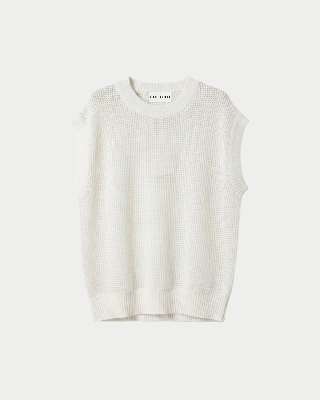 Perforated mesh sleeveless top