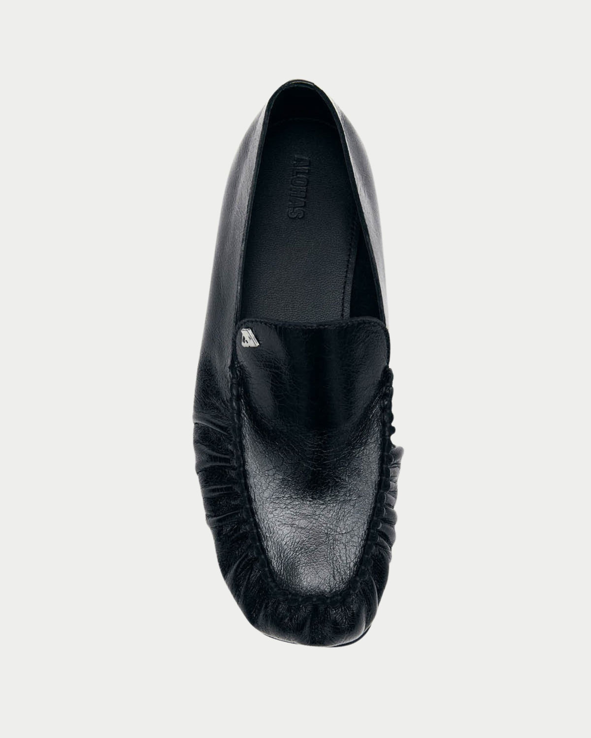 Gabe black leather loafers