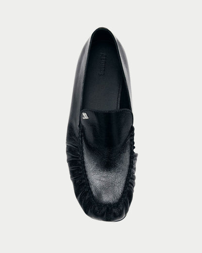 Gabe black leather loafers