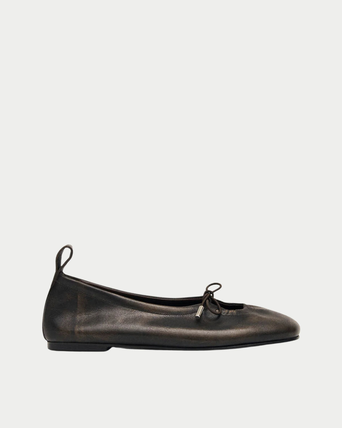 Rosalind vintage-effect leather ballet flats