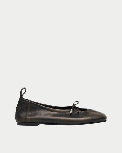 Rosalind vintage-effect leather ballet flats