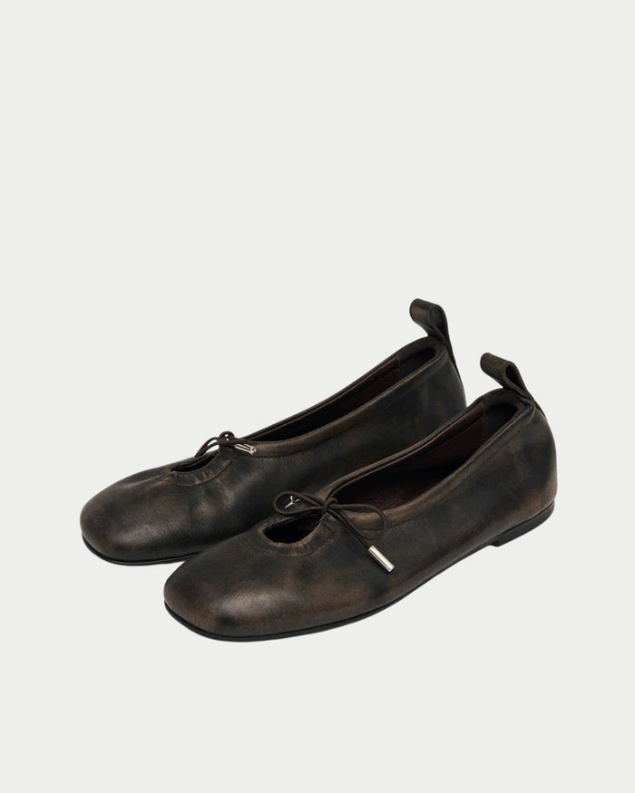 Rosalind Ballerinas aus Leder in Vintage-Optik