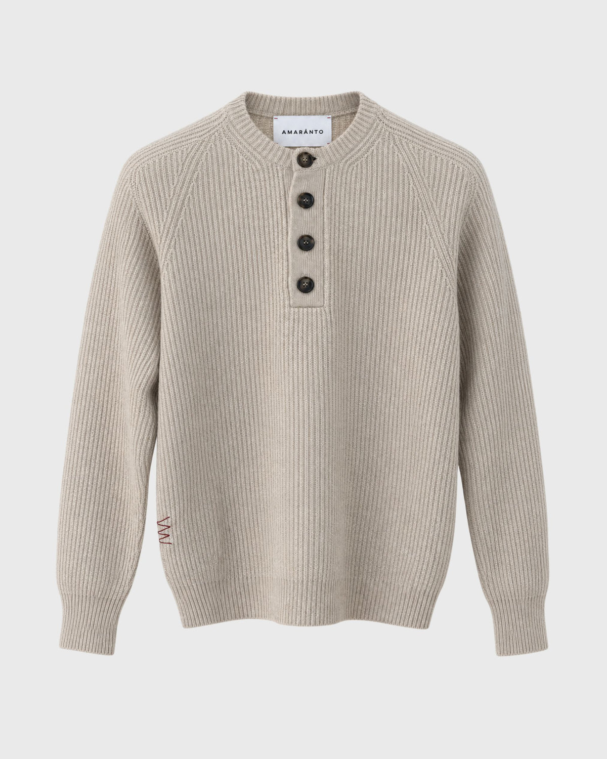 Maglia serafino in lana e cashmere