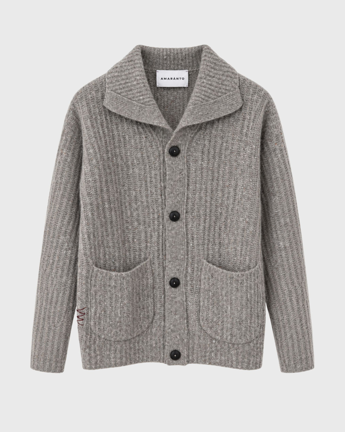 Maglia cardigan in alpaca e seta