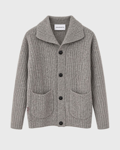 Maglia cardigan in alpaca e seta