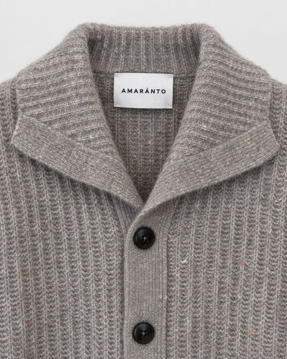 Maglia cardigan in alpaca e seta