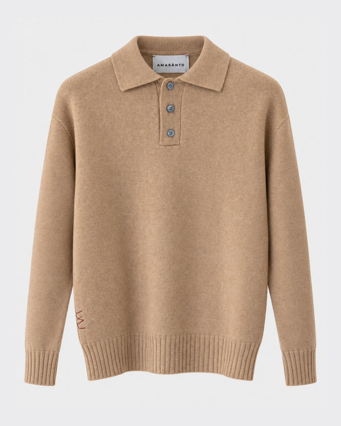 Poloshirt aus Wolle und Kaschmir