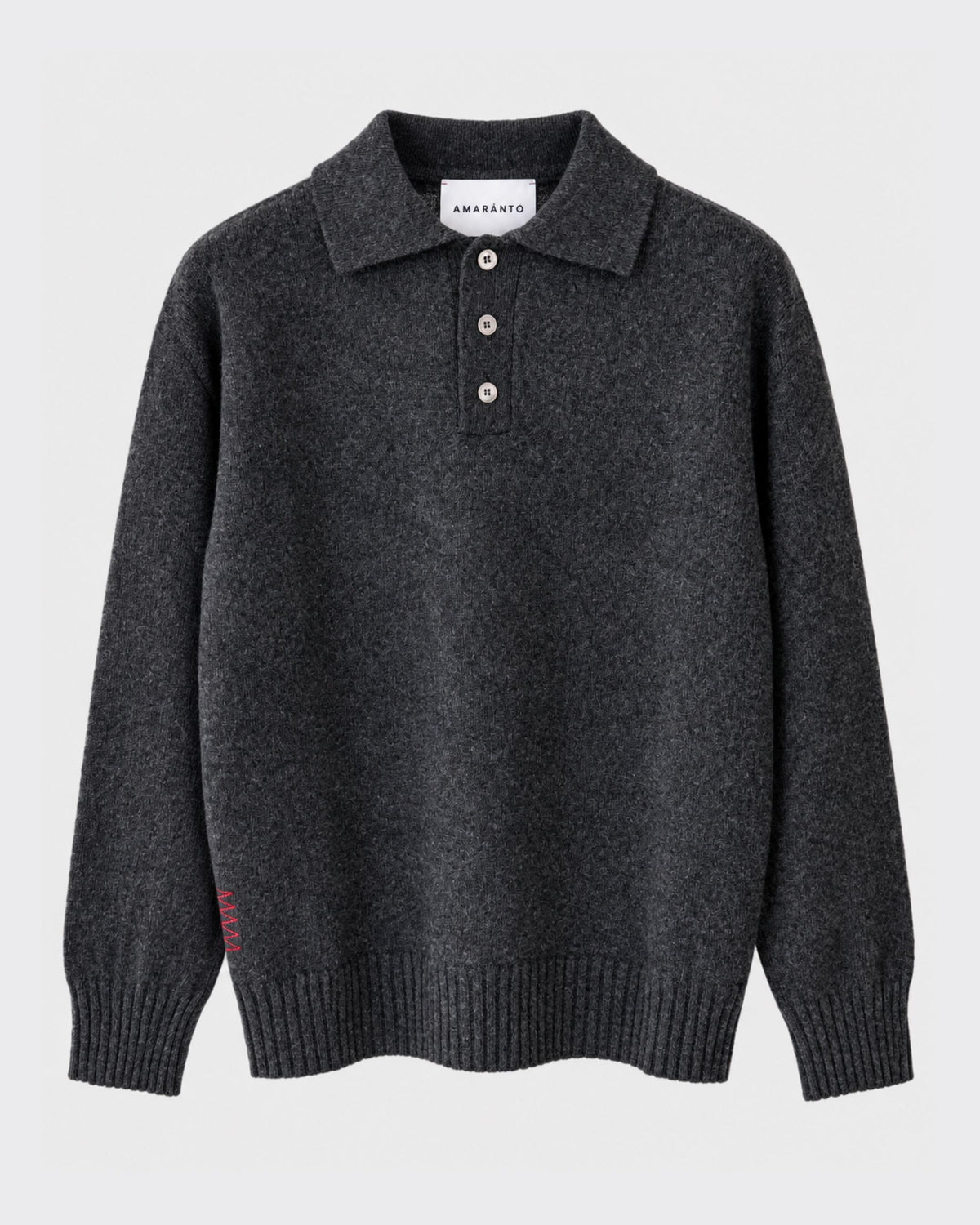 Maglia polo in lana e cashmere