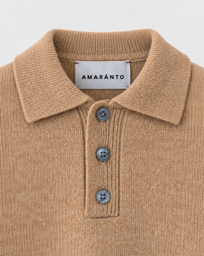 Poloshirt aus Wolle und Kaschmir