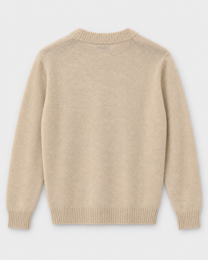 Pullover mit Rundhalsausschnitt in Teddy-Optik