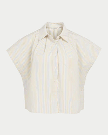 Camicia blusa a righe con dettaglio di bottoni